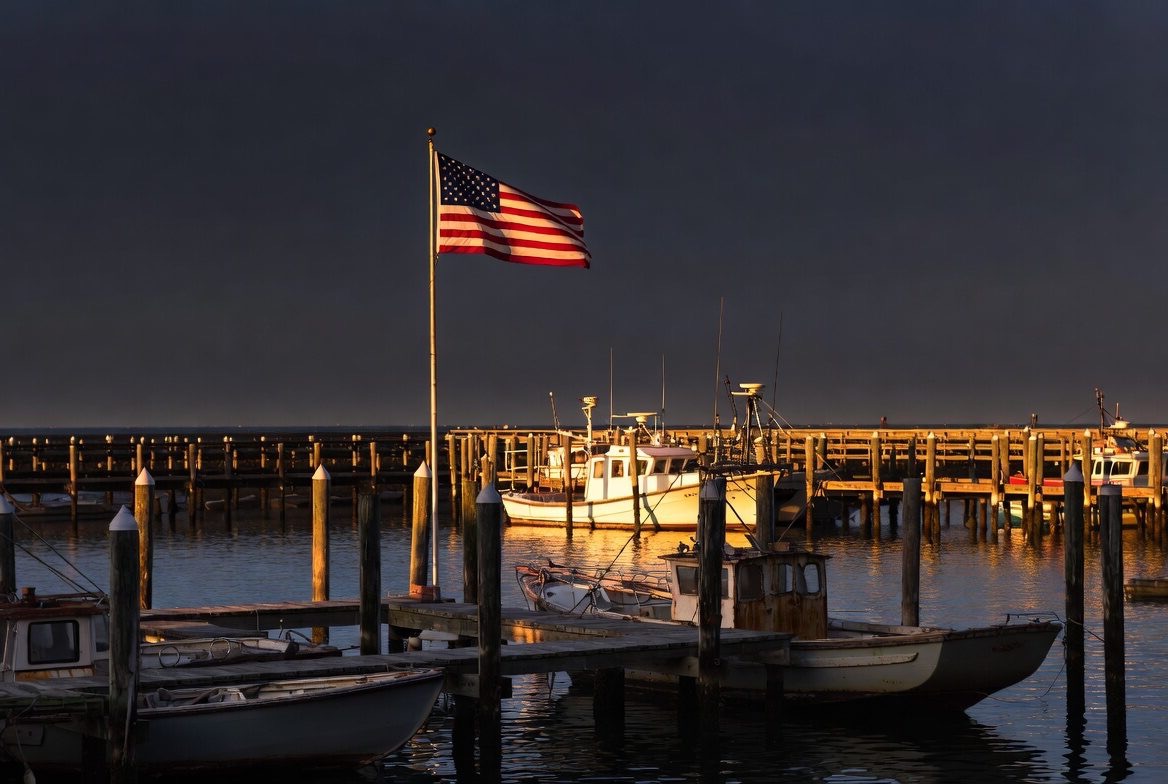 Cape Cod shoreline at dusk