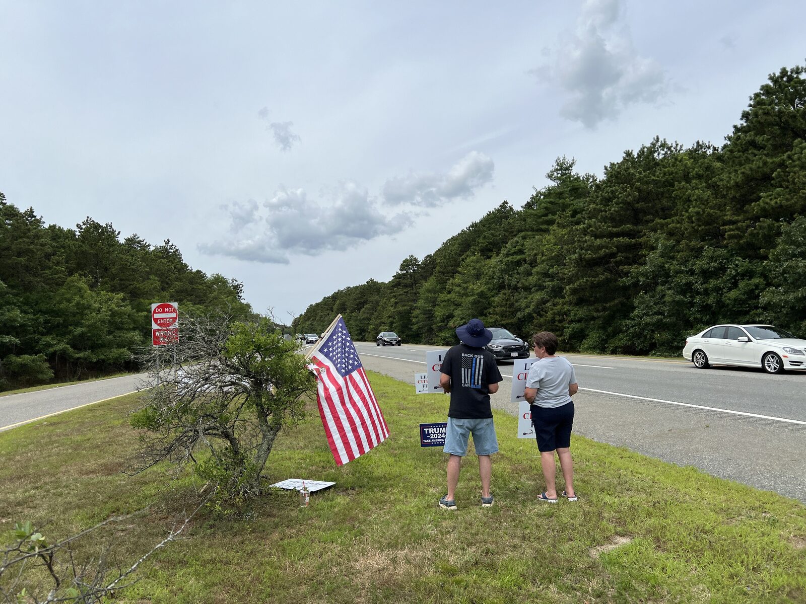 Members on the overpass. We have been out here since 2023.